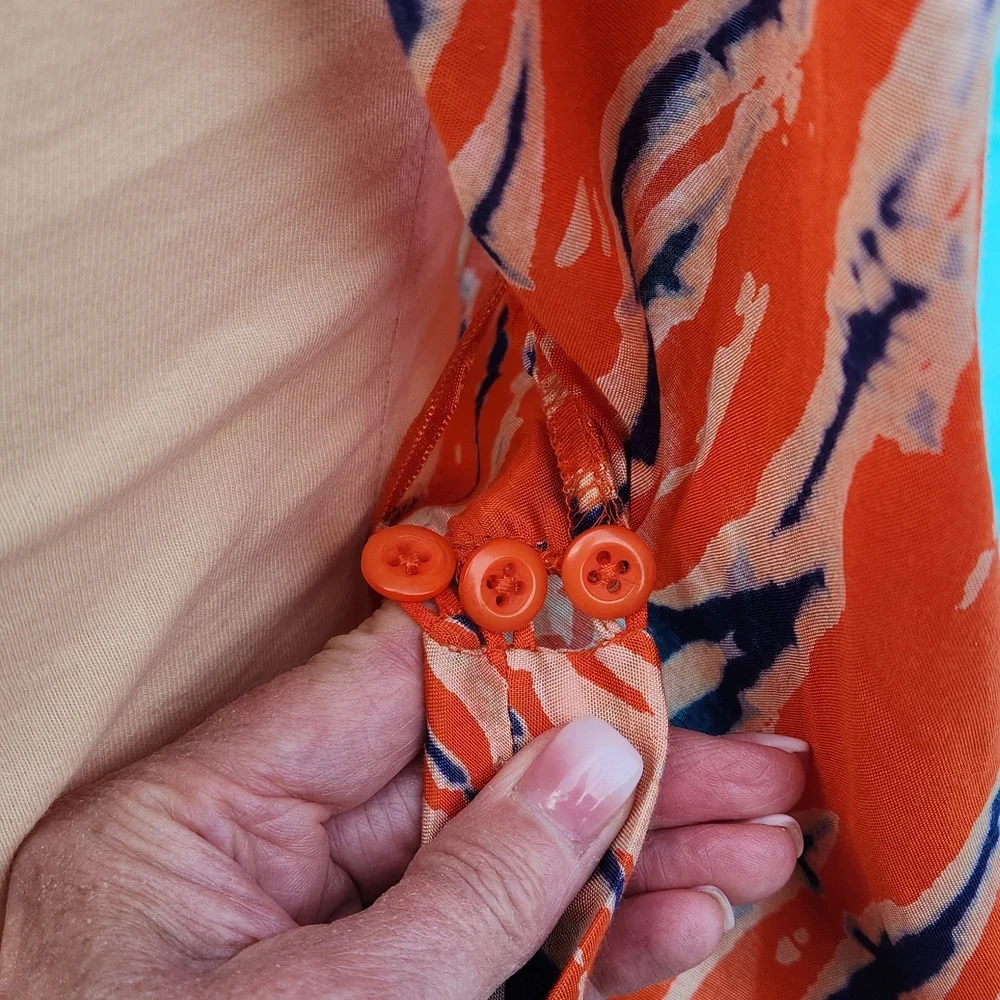 NWT Urban Outfitters Orange Wrap Mini Dress - Picture 8 of 10